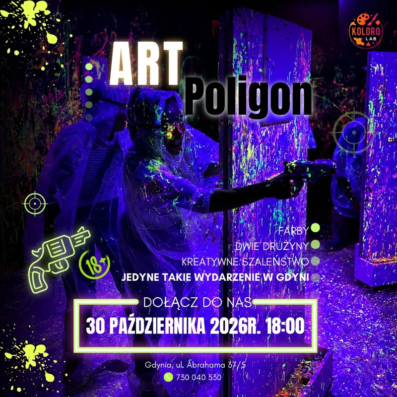Art Poligon - Kolorowa bitwa na farby UV